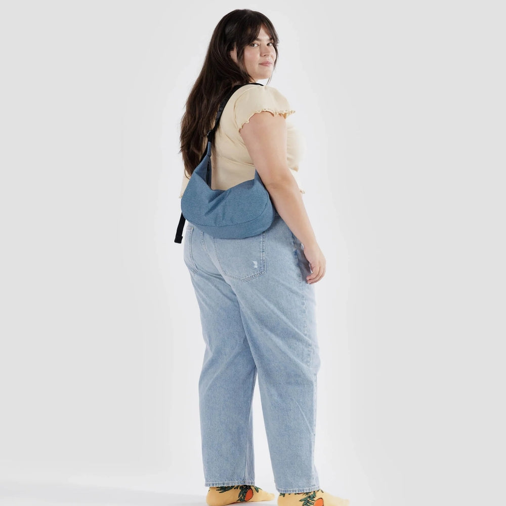 Medium Crescent Bag - Digital Denim