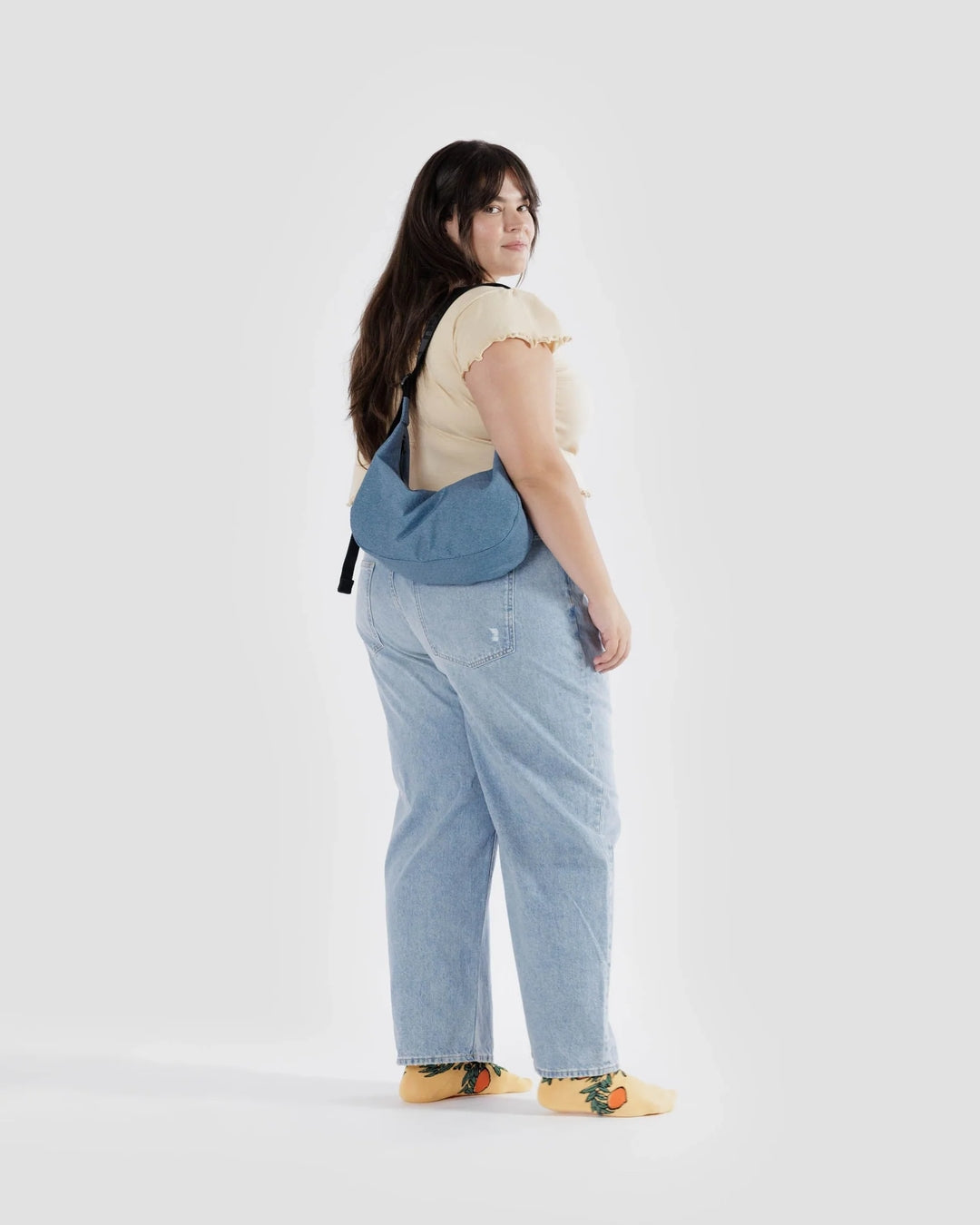 Medium Crescent Bag - Digital Denim