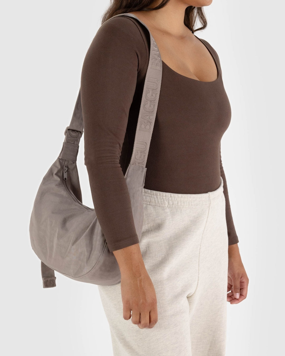 Medium Crescent Bag - Dove