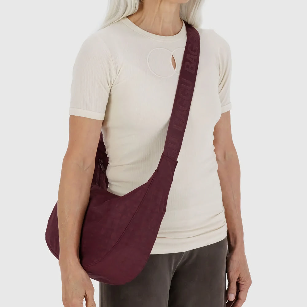 Medium Crescent Bag - Mahogany