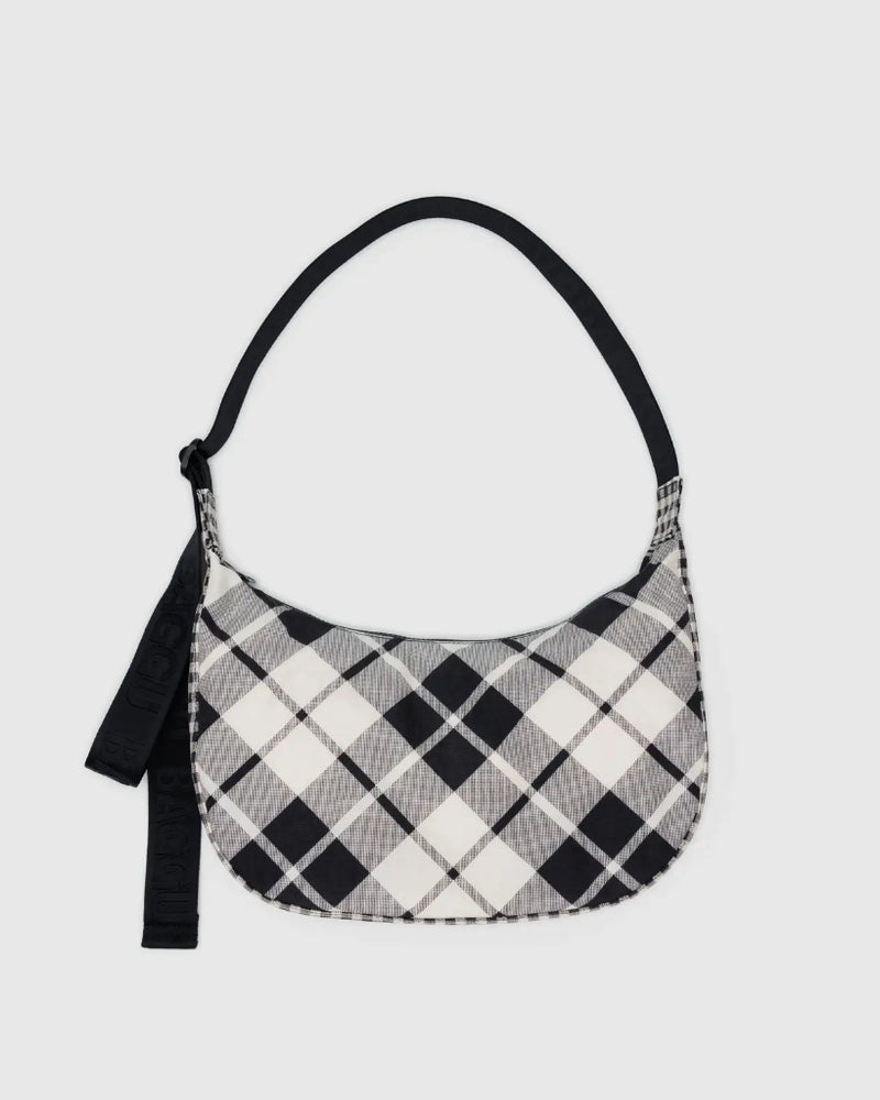 Medium Crescent Bag - Mixed Plaid