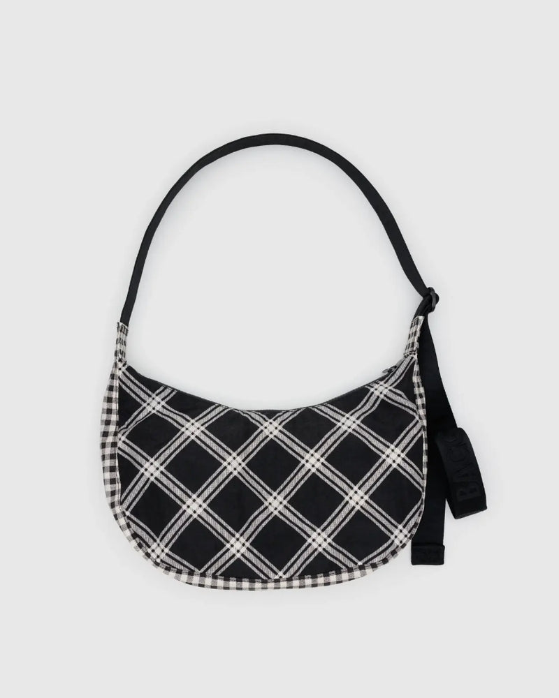 Medium Crescent Bag - Mixed Plaid
