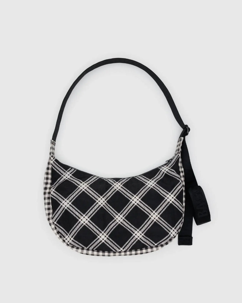 Medium Crescent Bag - Mixed Plaid