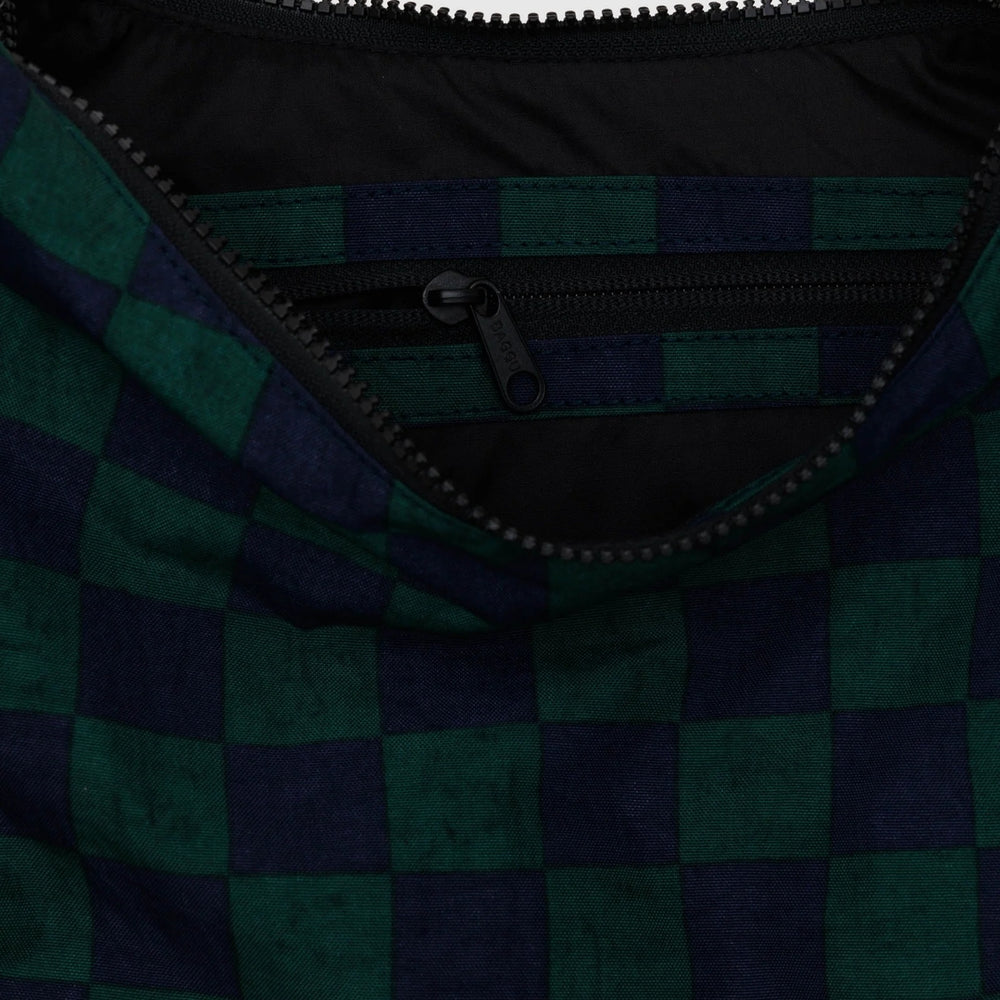 
                      
                        Medium Crescent Bag - Navy Green Check
                      
                    