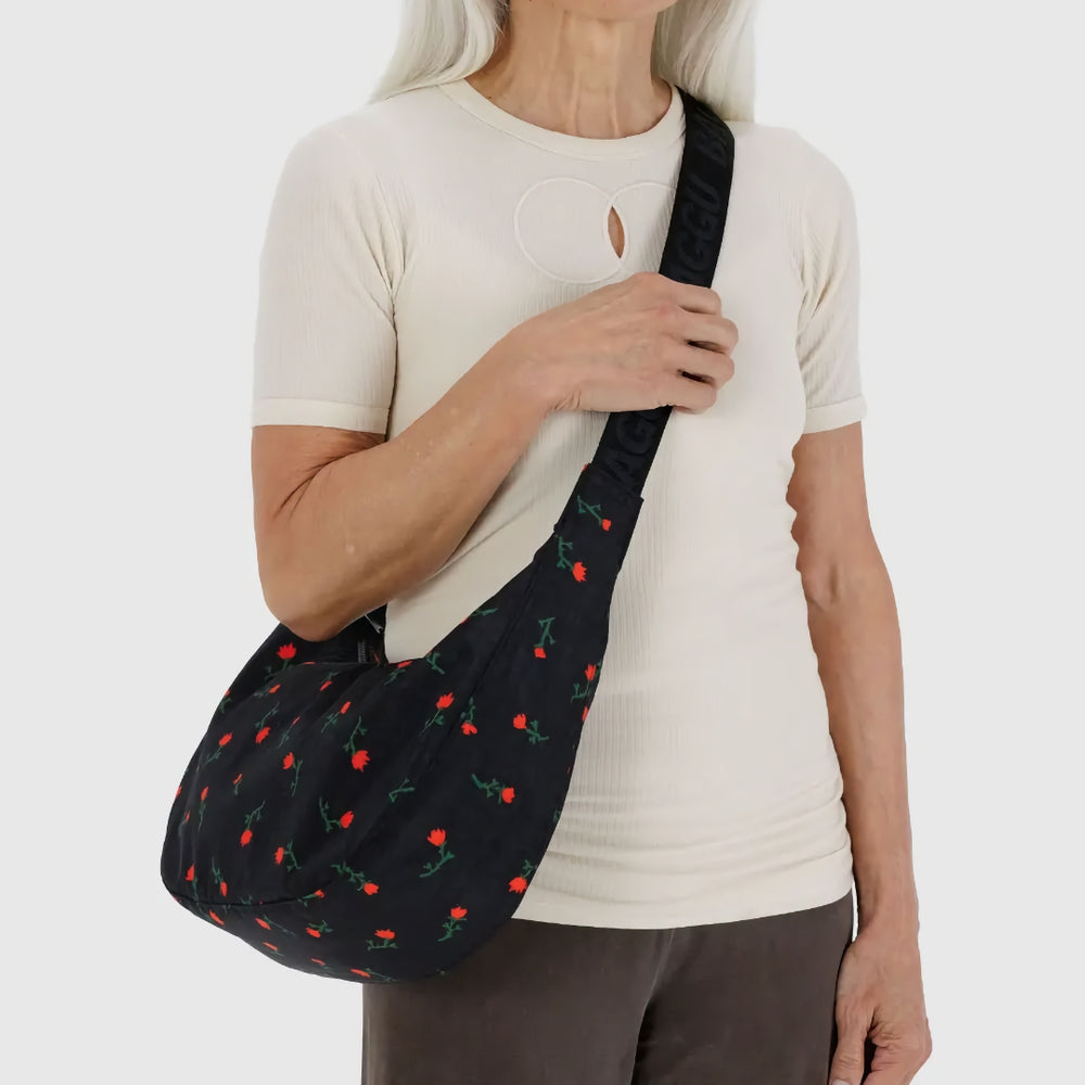Medium Crescent Bag - Painted Wildflower