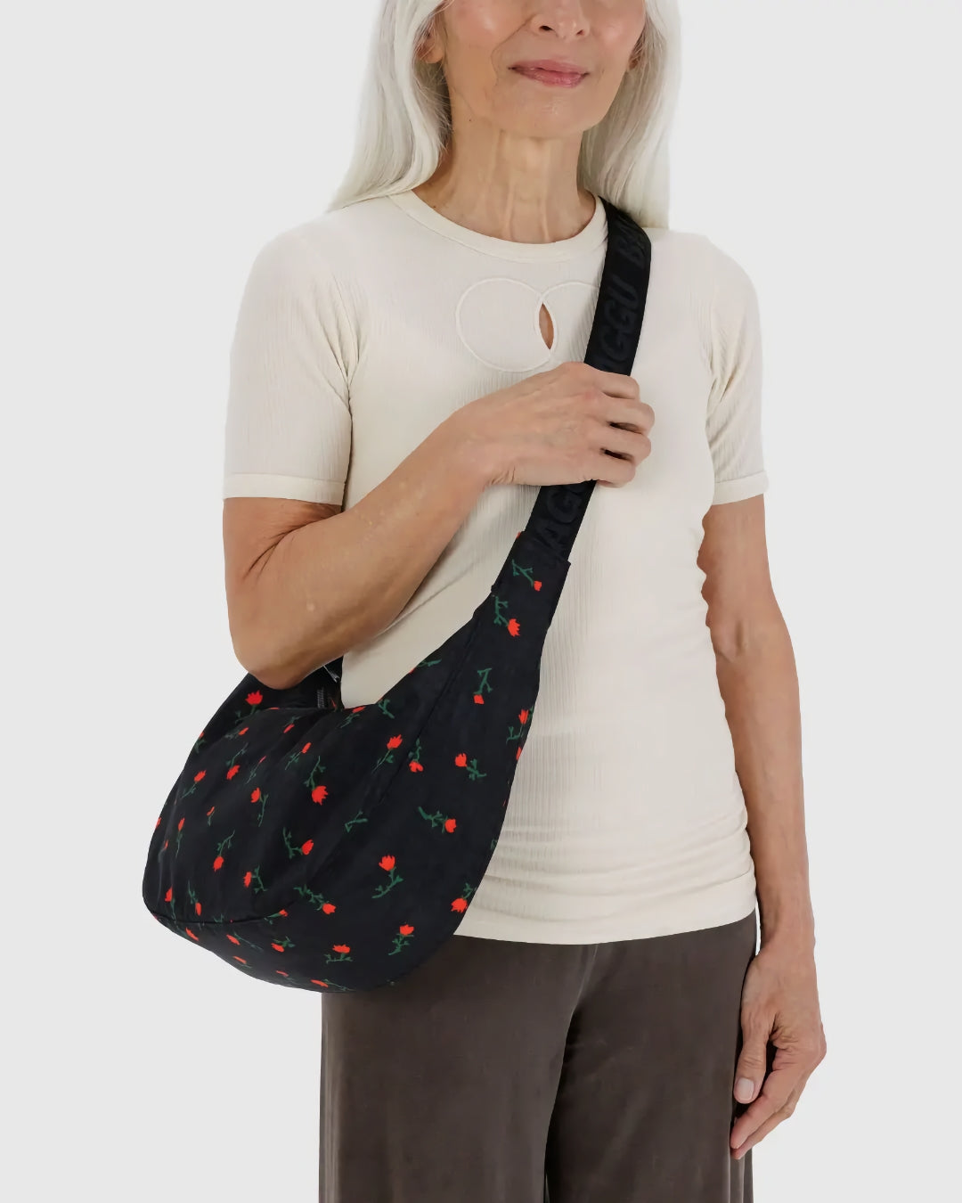 Medium Crescent Bag - Painted Wildflower