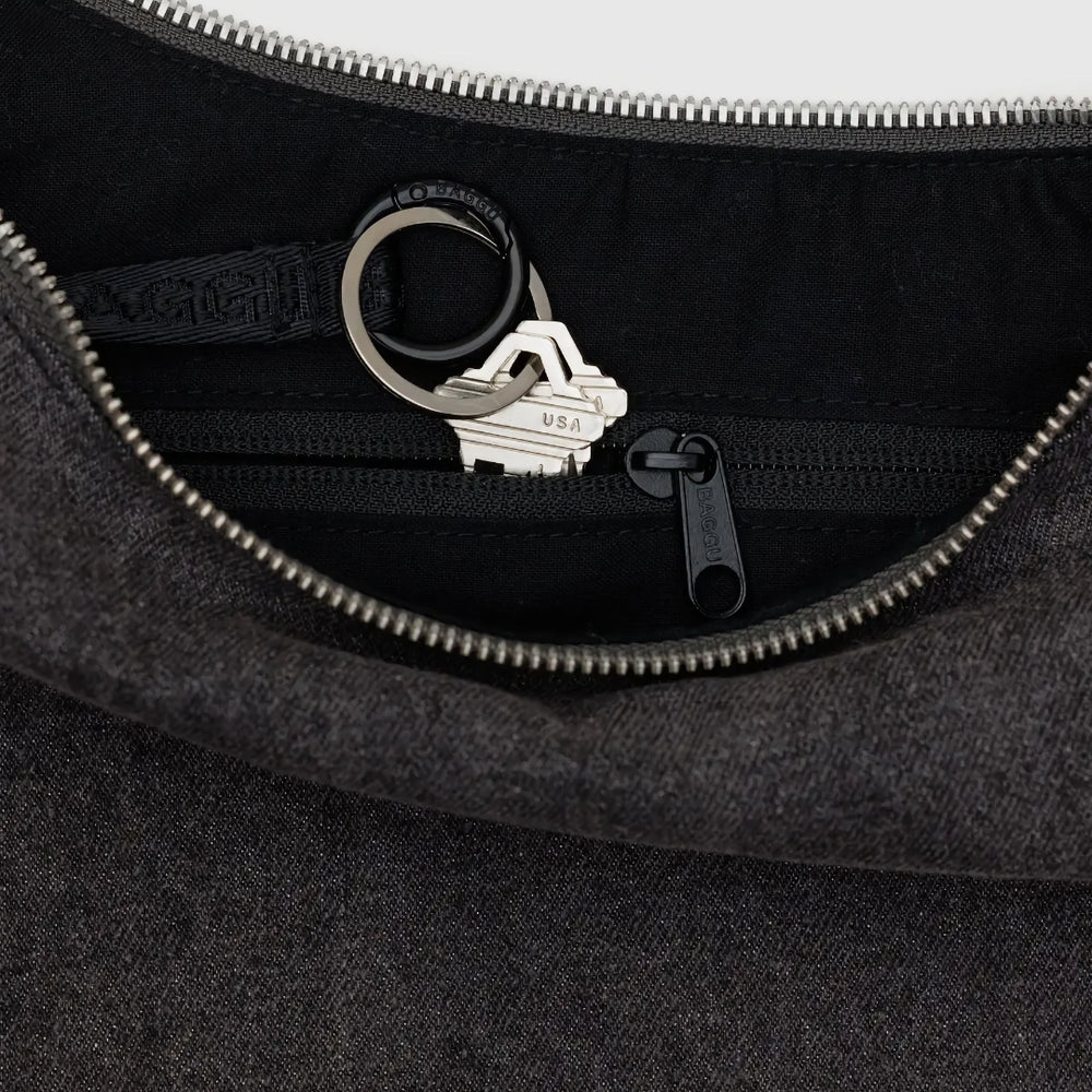 
                      
                        Medium Crescent Bag - Washed Black Denim
                      
                    