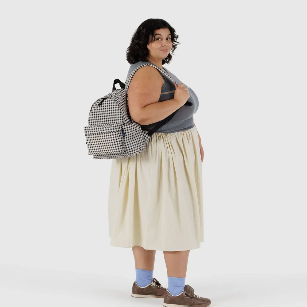 
                      
                        Medium Nylon Backpack - Black & White Gingham [PRE ORDER]
                      
                    