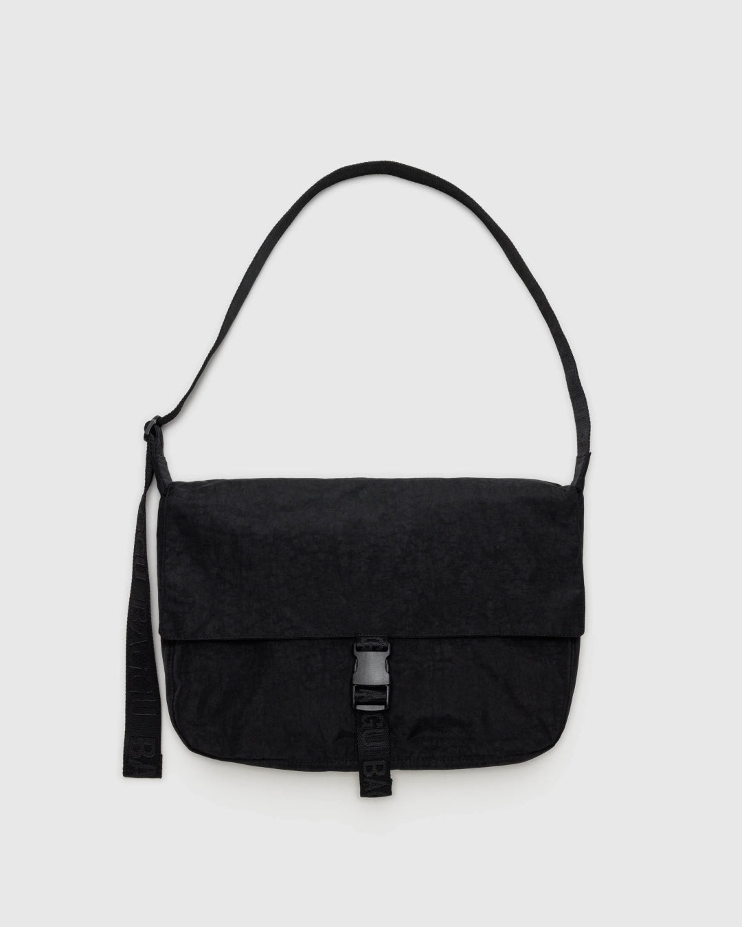 Nylon Messenger Bag - Black