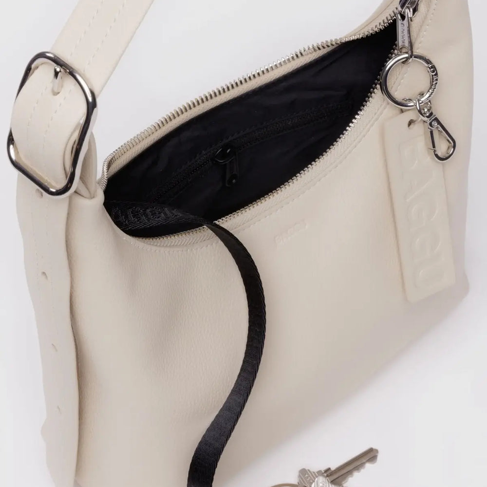 
                      
                        Mini Recycled Leather Shoulder Bag - Stone
                      
                    