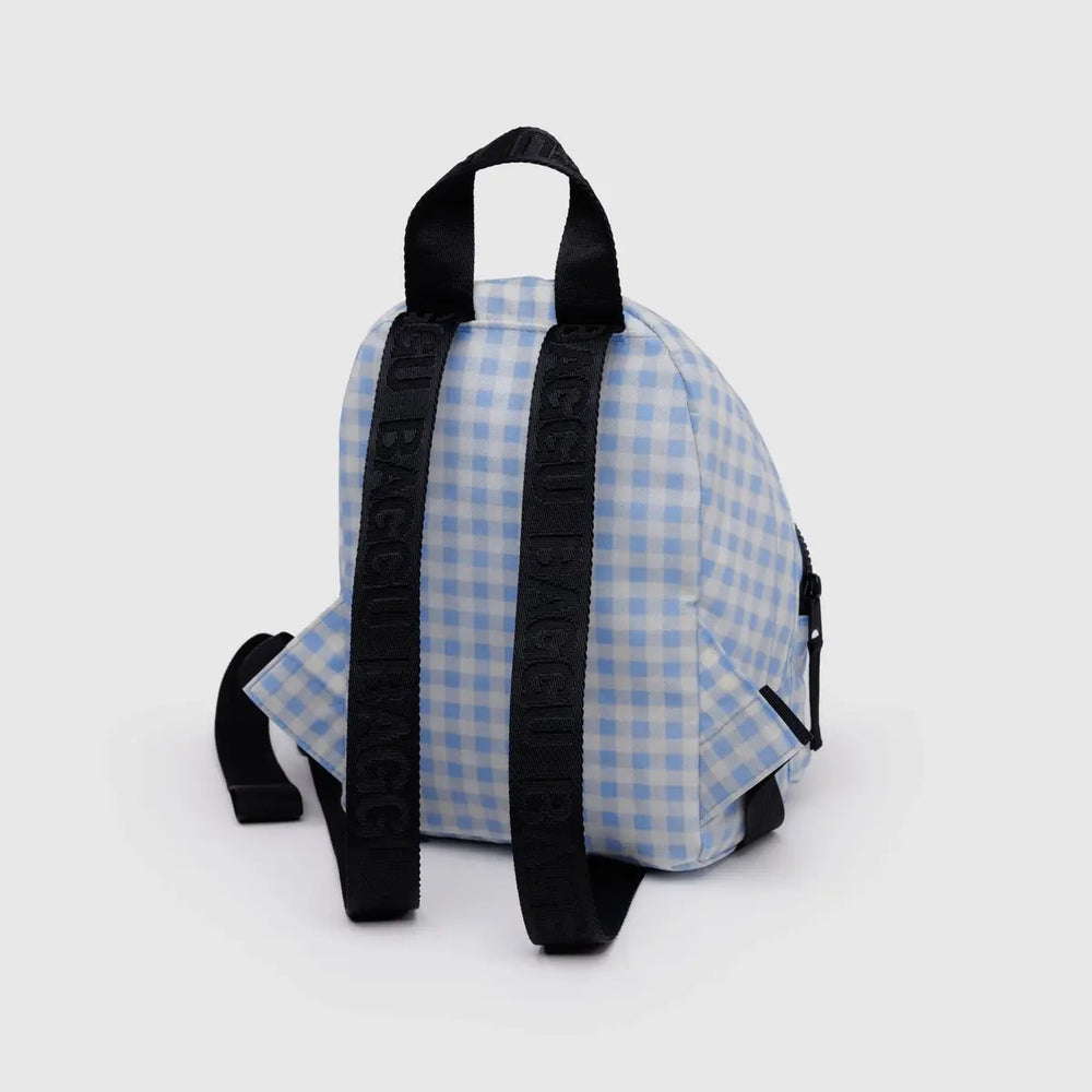 Mini Nylon Backpack - Light Blue Gingham [PRE ORDER]