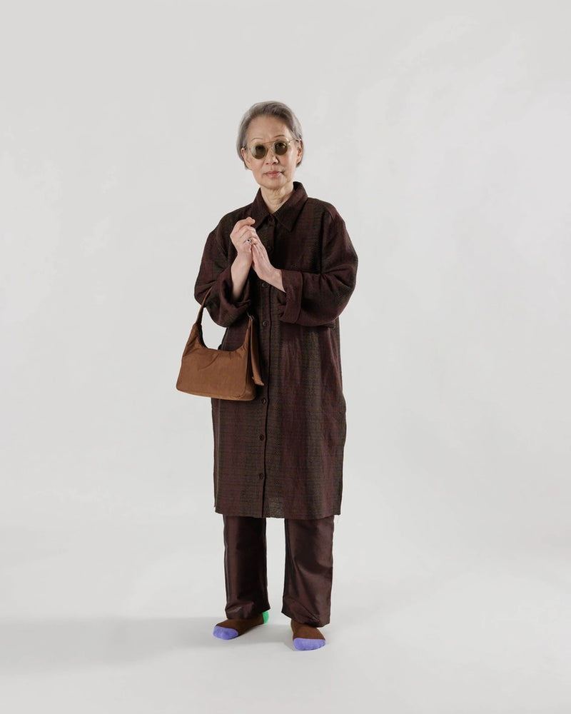
                      
                        Mini Nylon Shoulder Bag - Brown
                      
                    