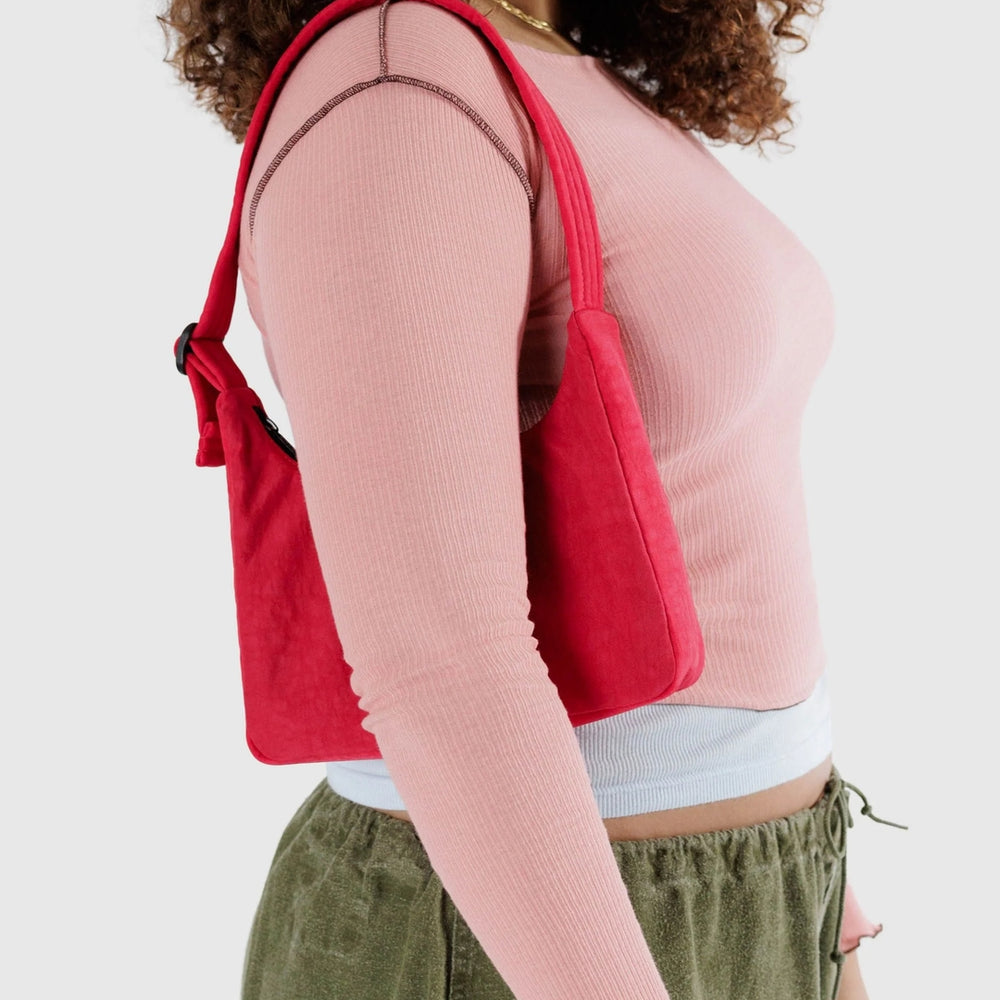 Mini Nylon Shoulder Bag - Candy Apple