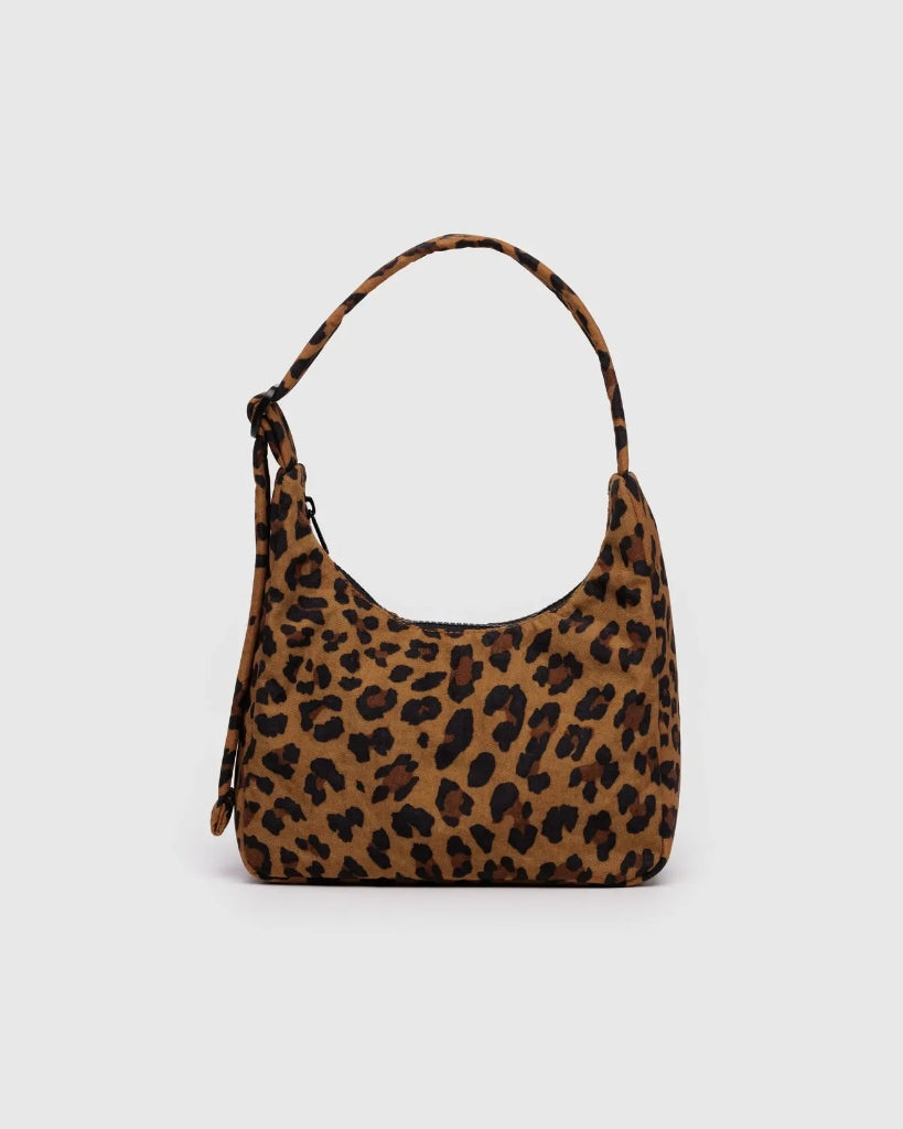 Mini Nylon Shoulder Bag - Leopard