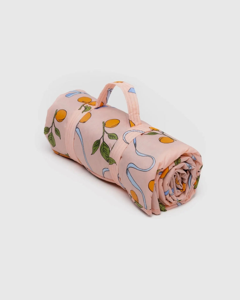 Puffy Picnic Blanket - Apricots & Ribbons