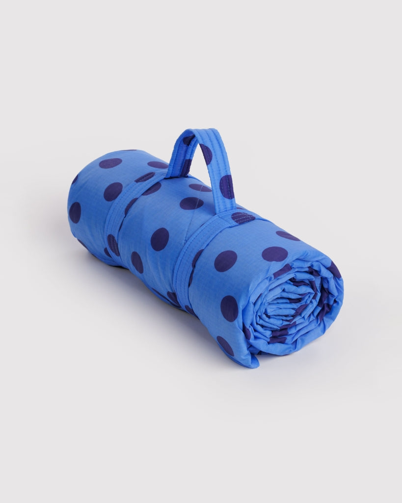Puffy Picnic Blanket - Blue Polka Dot [PRE ORDER]