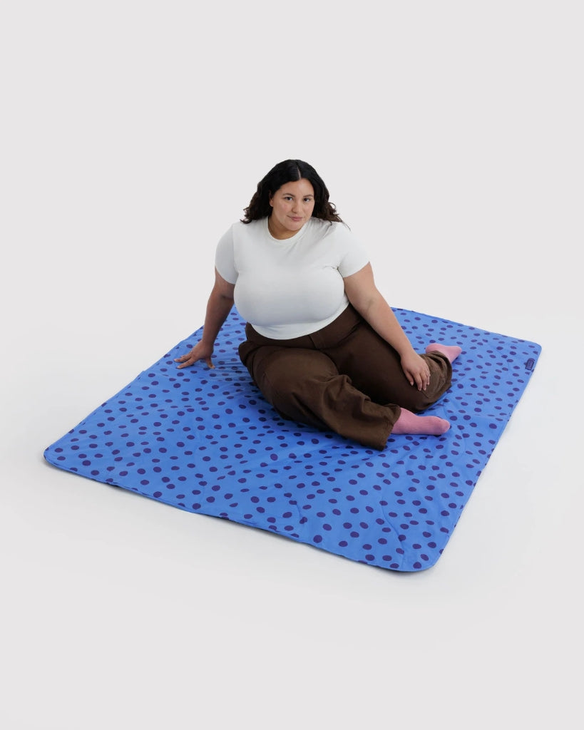 Puffy Picnic Blanket - Blue Polka Dot [PRE ORDER]