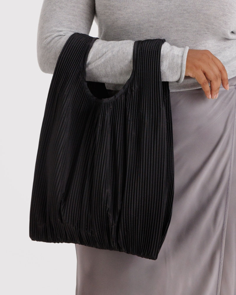 Pleated Reusable Bag - Black
