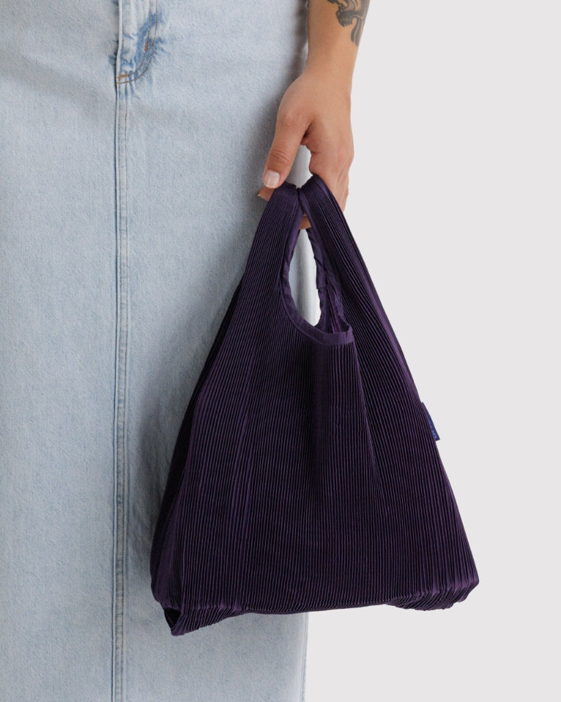 Pleated Reusable Bag - Fig