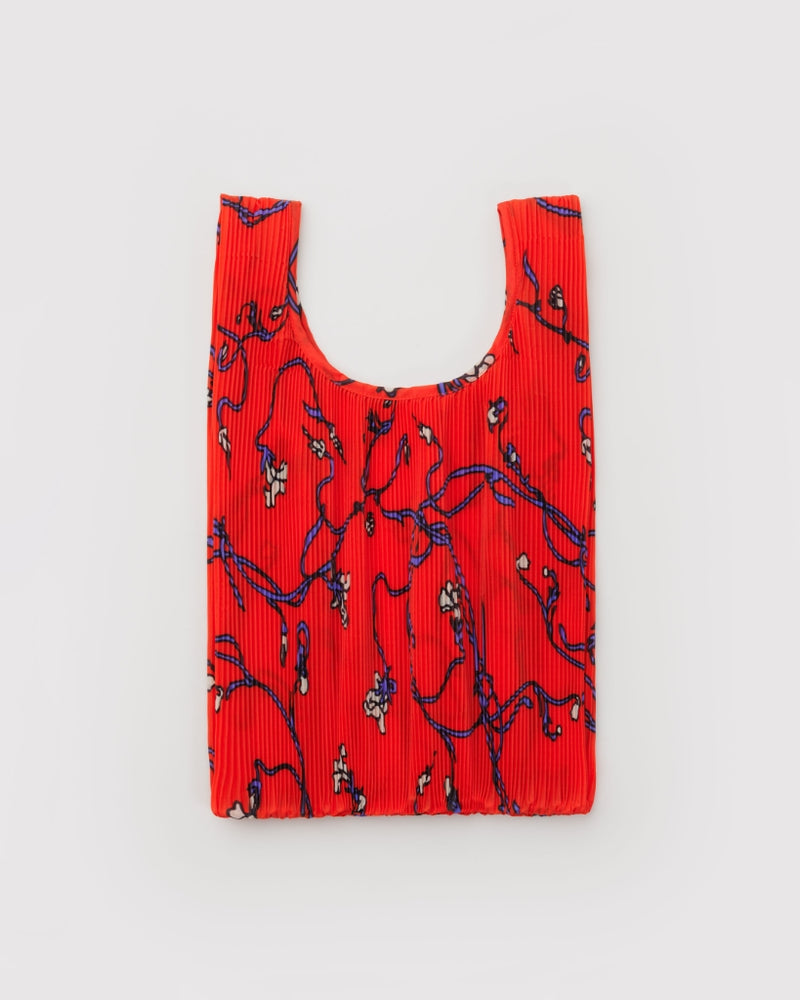 Pleated Reusable Bag - Red Snapdragon