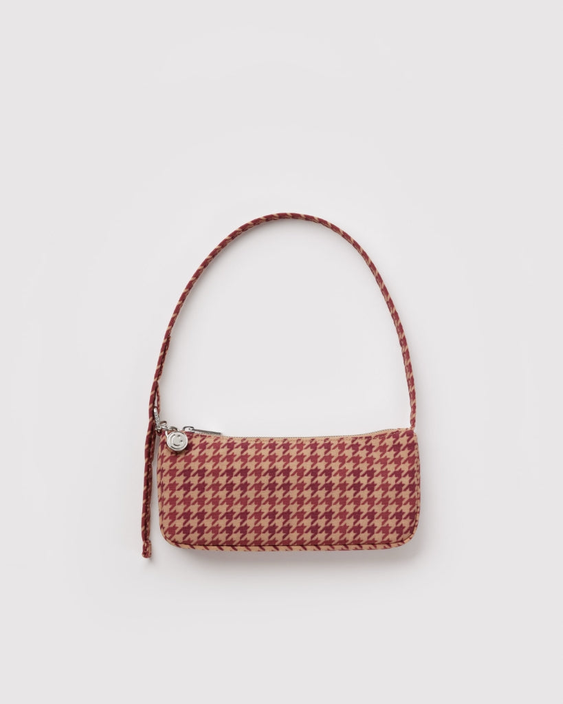 Nylon Pochette - Tan Houndstooth