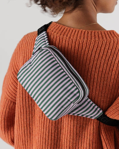 Puffy Fanny Pack - Lilac Candy Stripe [PRE ORDER]
