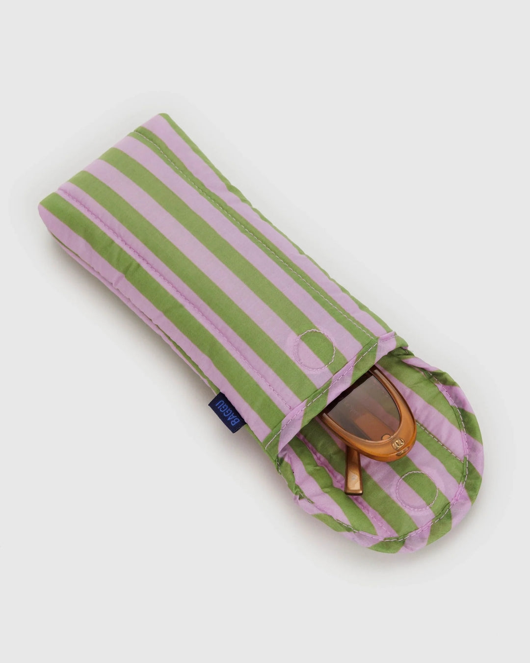 Puffy Glasses Case - Avocado Candy Stripe