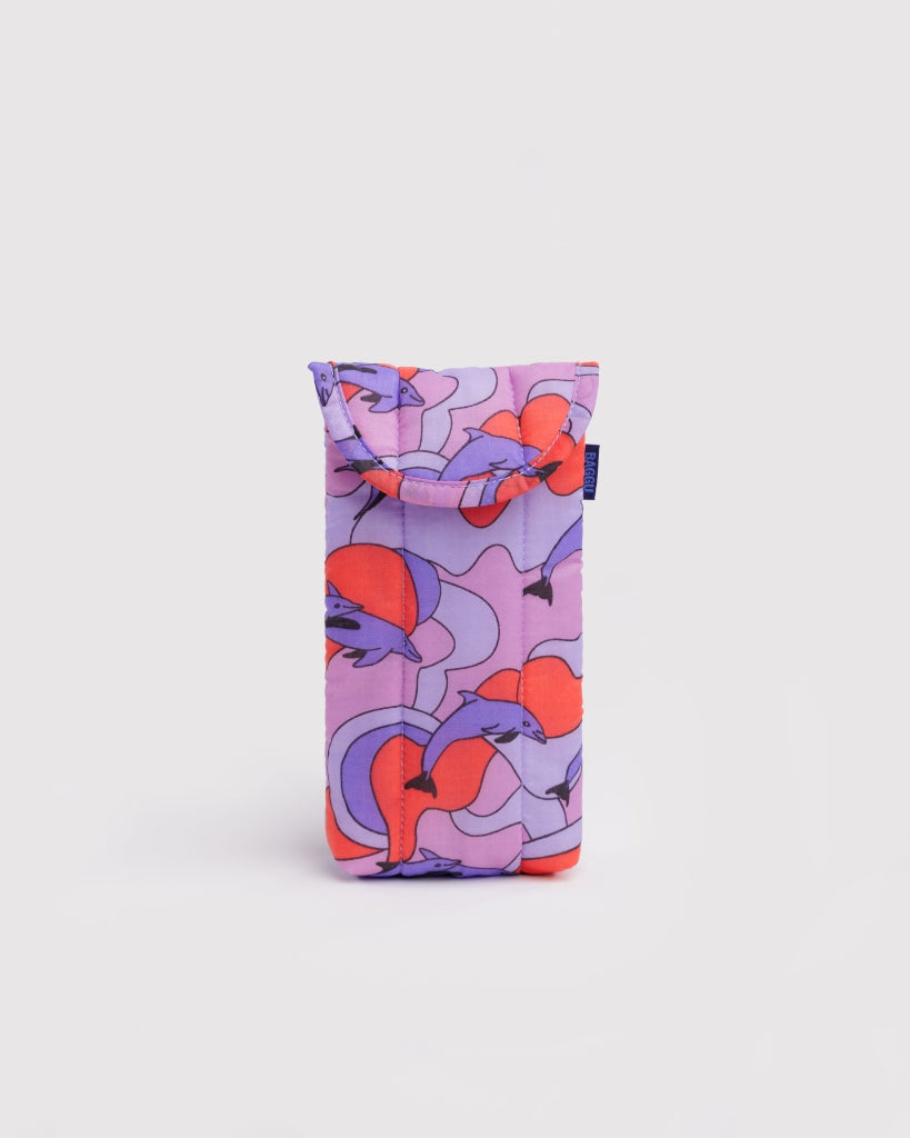 Puffy Glasses Case - Dolphins