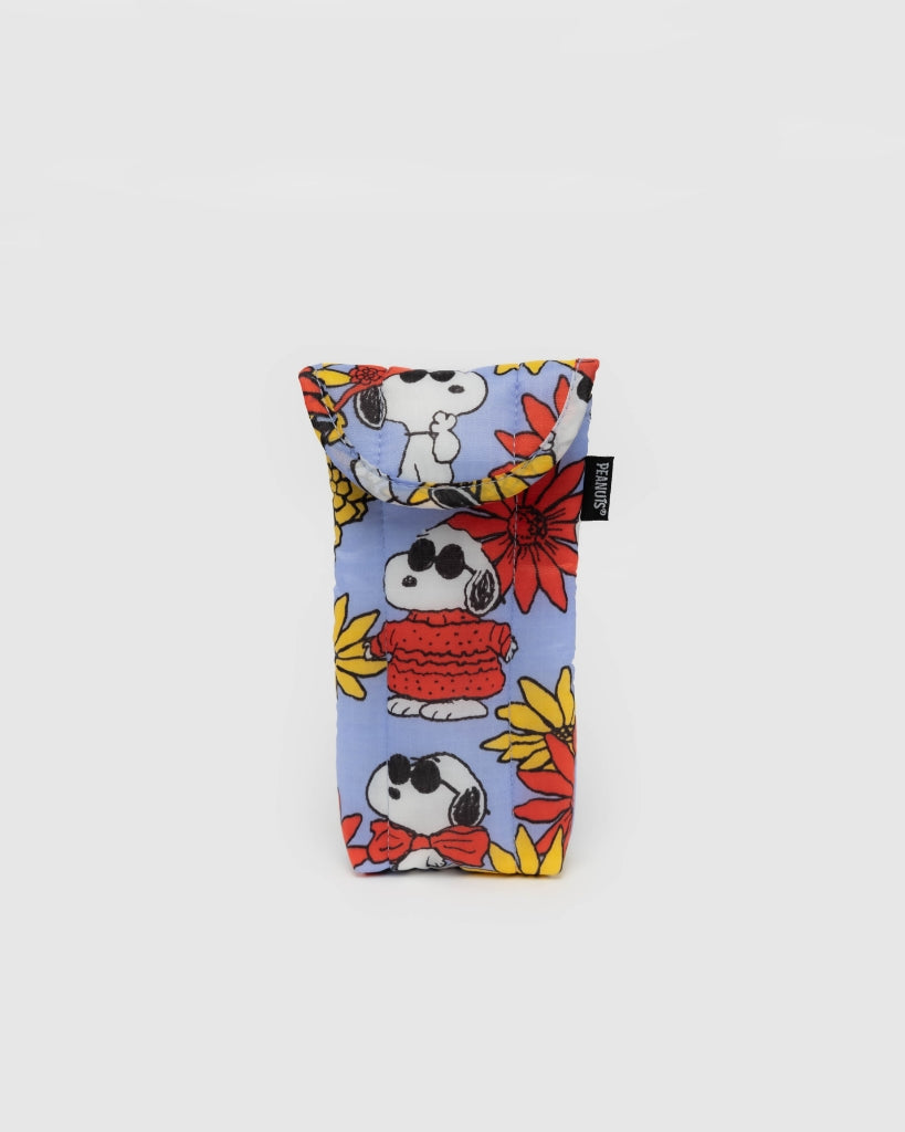 Puffy Glasses Case - Peanuts Snoopy Floral