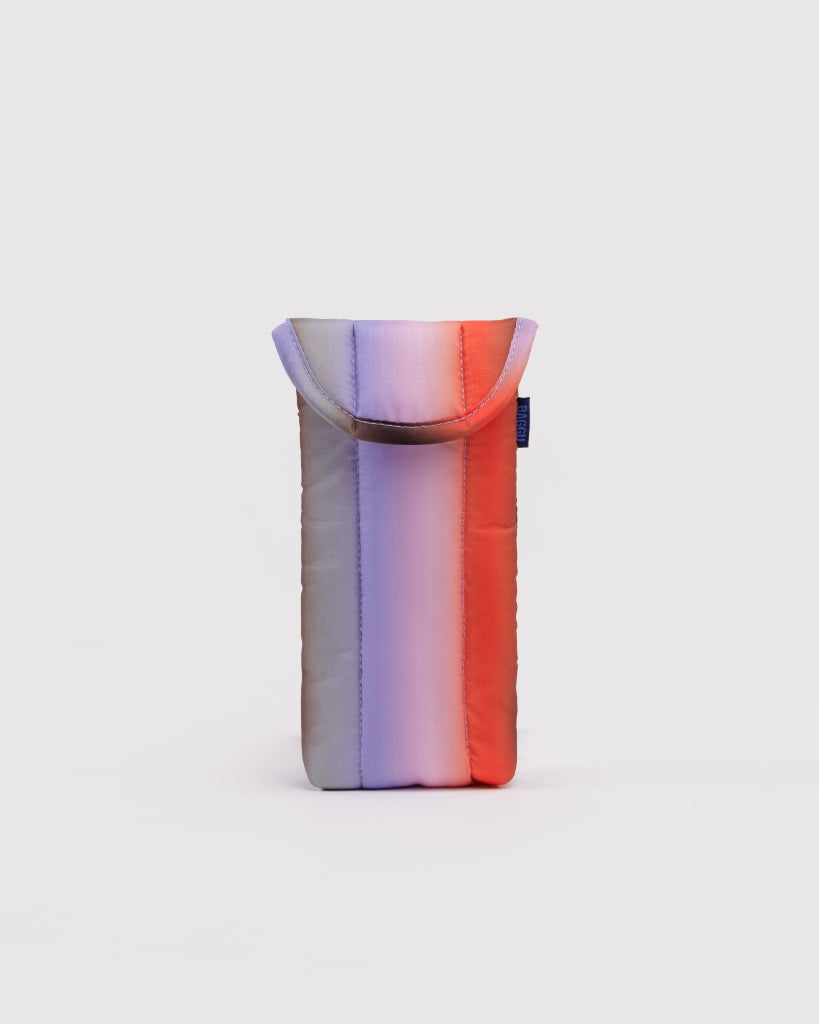 Puffy Glasses Case - Gradient Stripe Poppy & Lilac