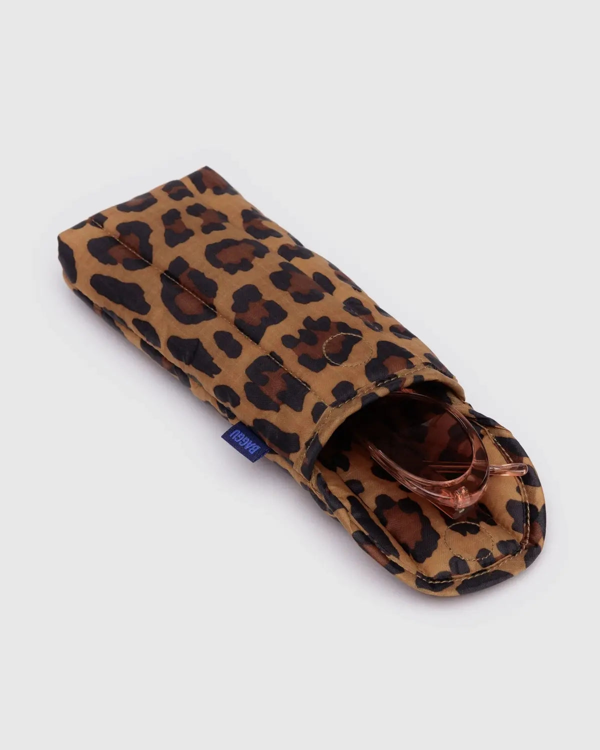 Puffy Glasses Case - Leopard