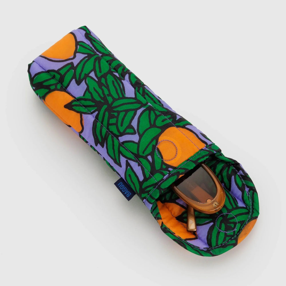 Puffy Glasses Case - Orange Tree Periwinkle