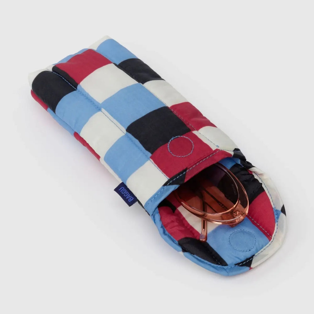 Puffy Glasses Case - Painted Check [PRE ORDER]