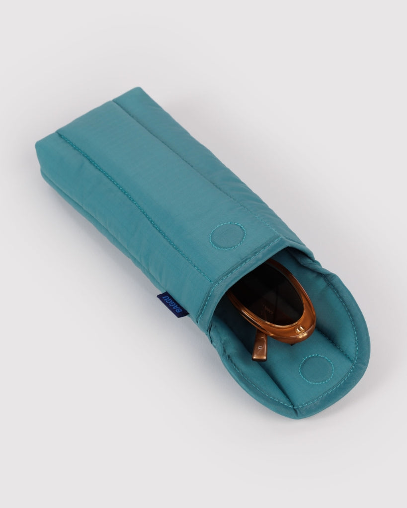 Puffy Glasses Case - Peacock