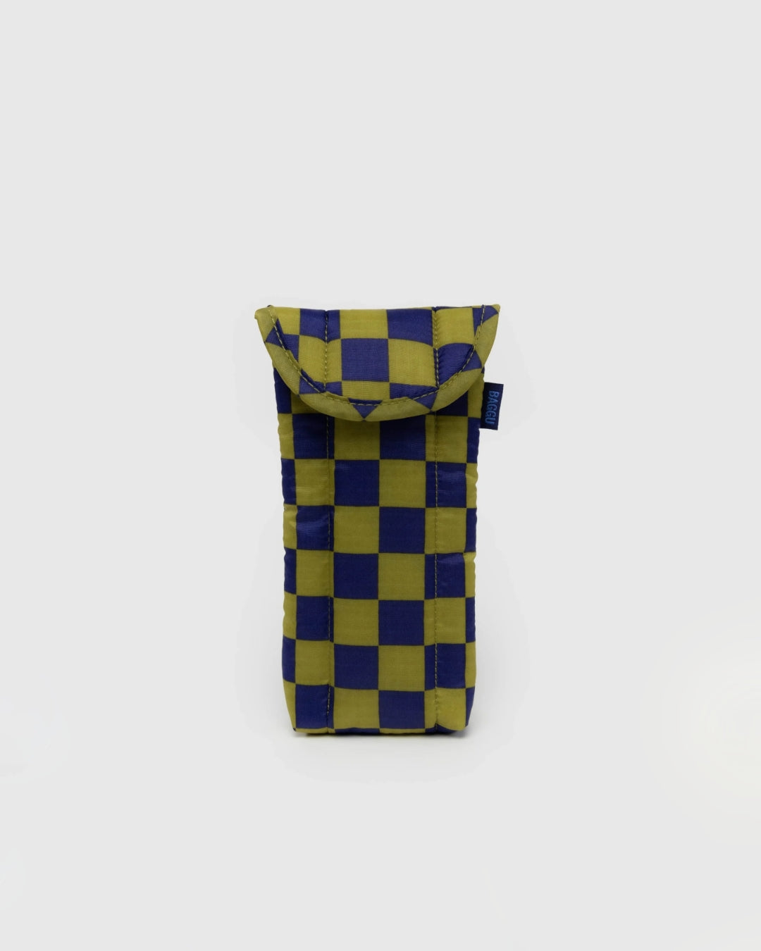 Puffy Glasses Case - Pear Navy Check