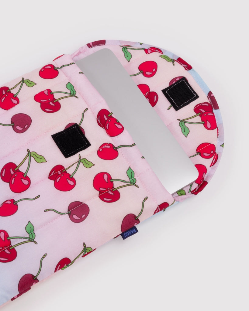 Puffy Laptop Sleeve - Cherries