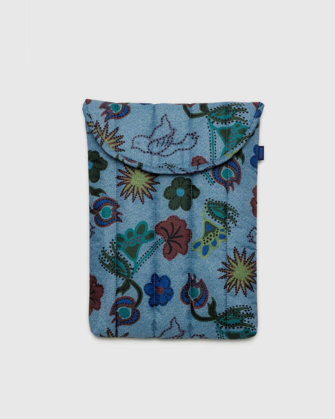 Puffy Laptop Sleeve - Digital Denim Birds