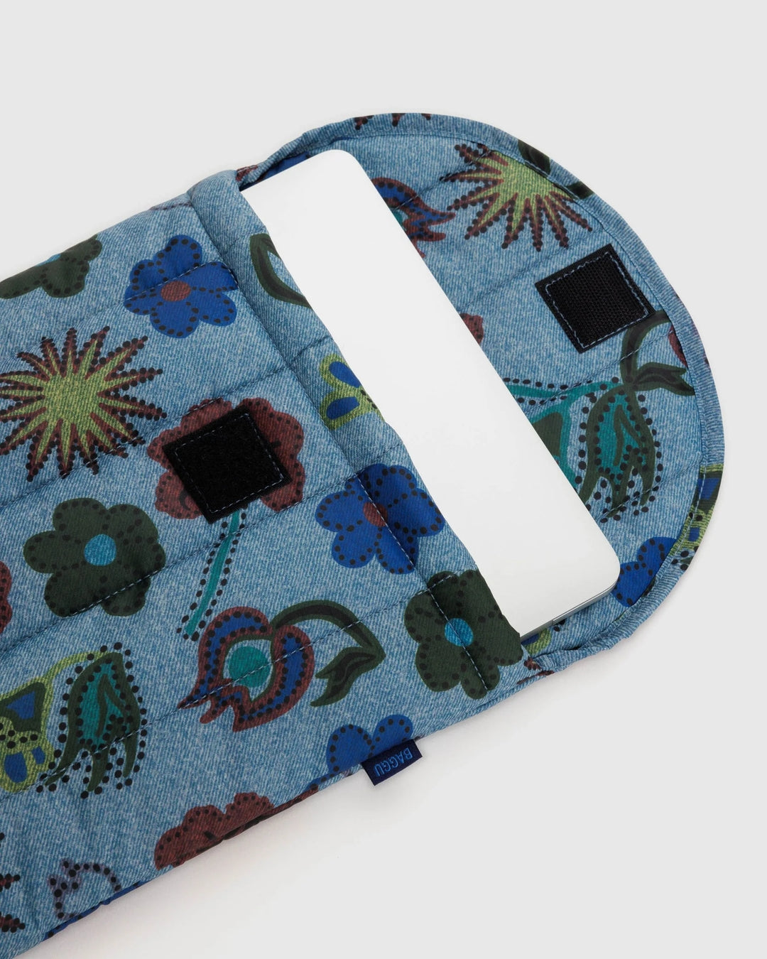 Puffy Laptop Sleeve - Digital Denim Birds