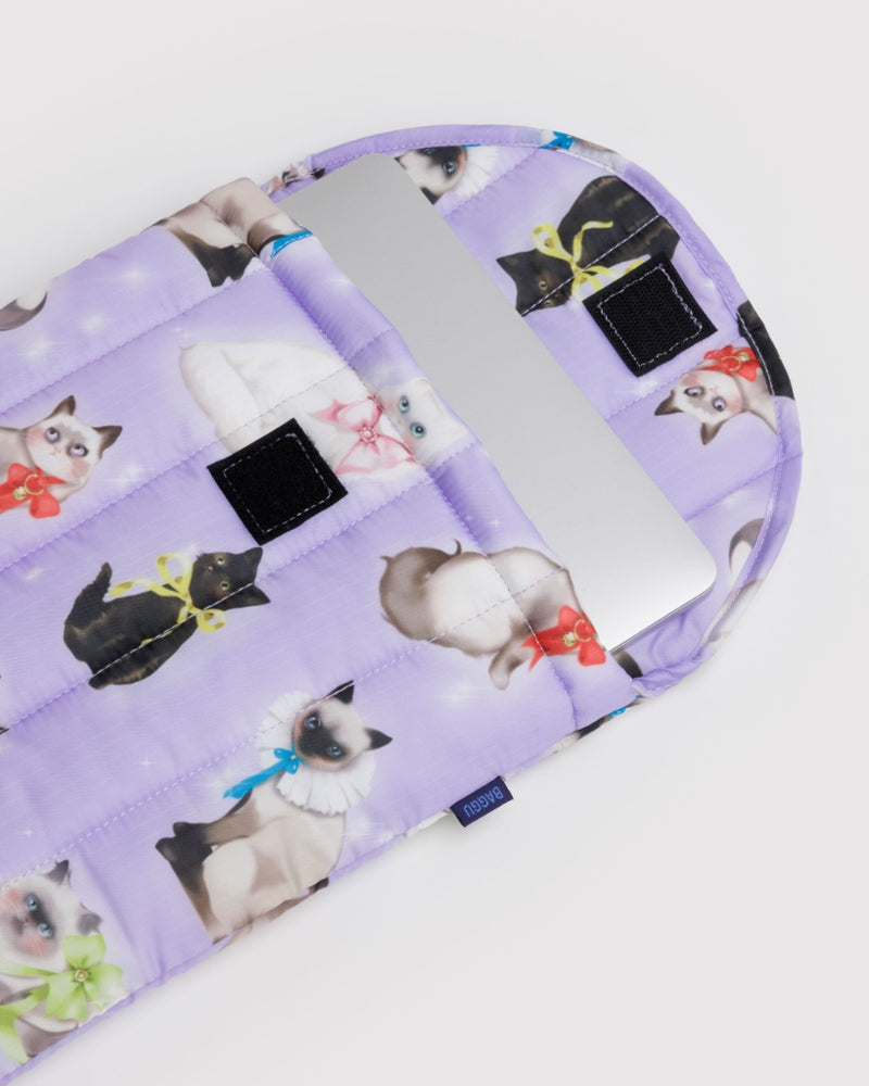 Puffy Laptop Sleeve - Fancy Cats [PRE ORDER]