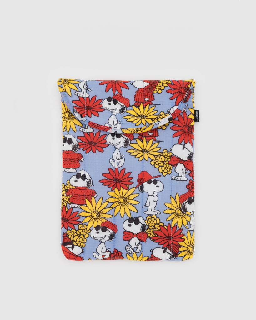 Puffy Laptop Sleeve - Peanuts Floral Snoopy [PRE ORDER]