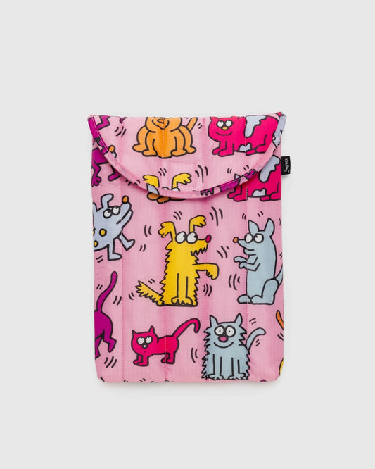 Puffy Laptop Sleeve - Keith Haring Pets