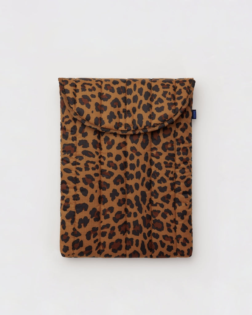 Puffy Laptop Sleeve - Leopard