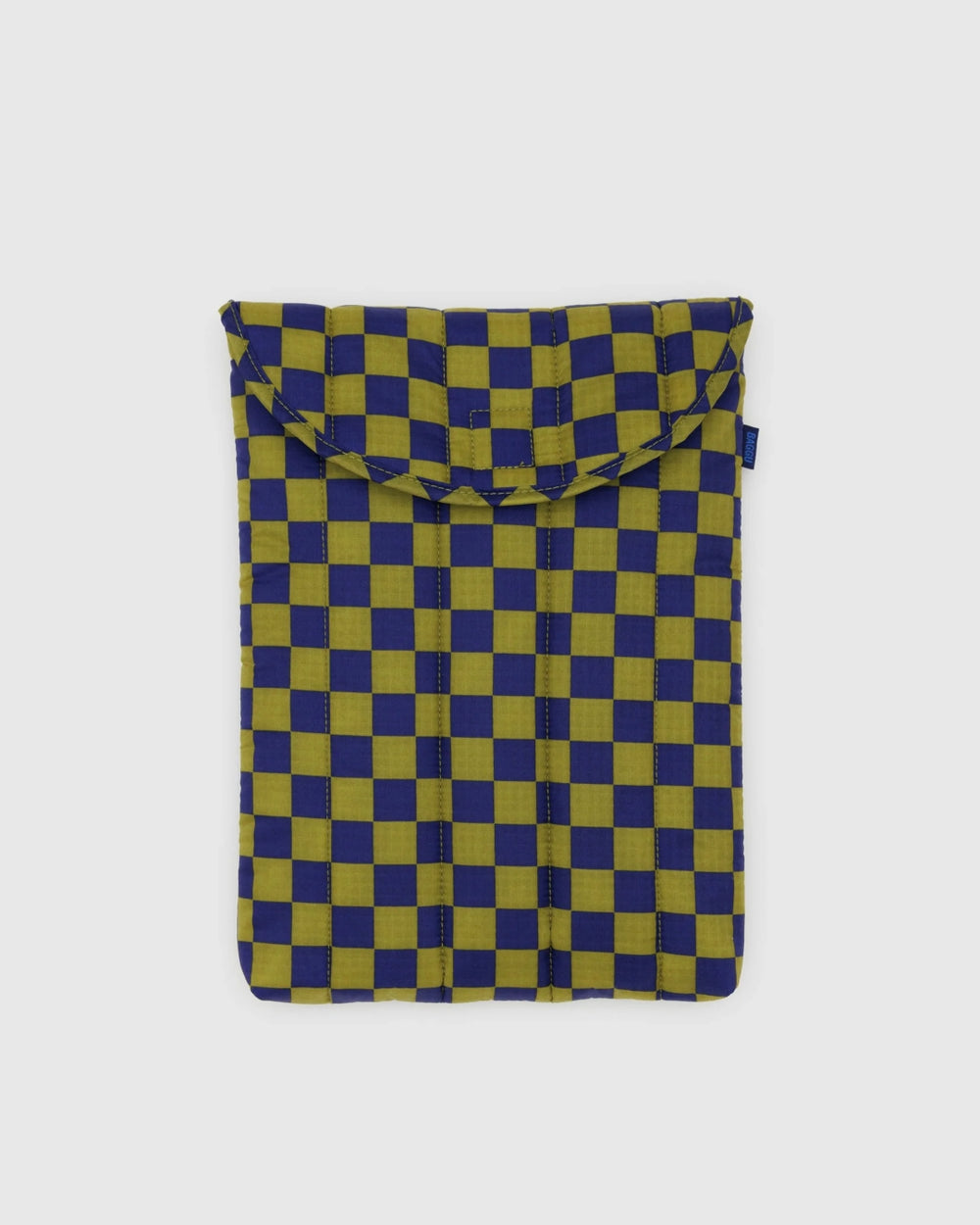 Puffy Laptop Sleeve - Pear Navy Check