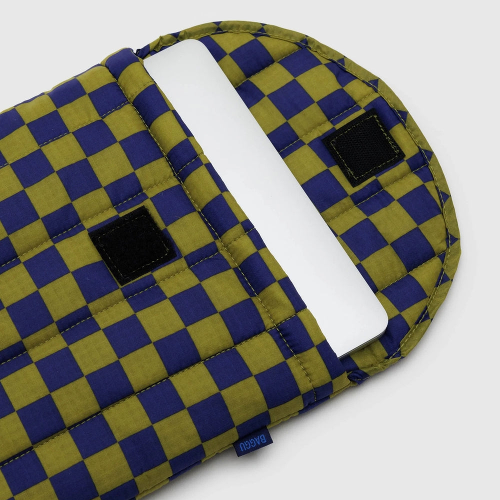 
                      
                        Puffy Laptop Sleeve - Pear Navy Check
                      
                    