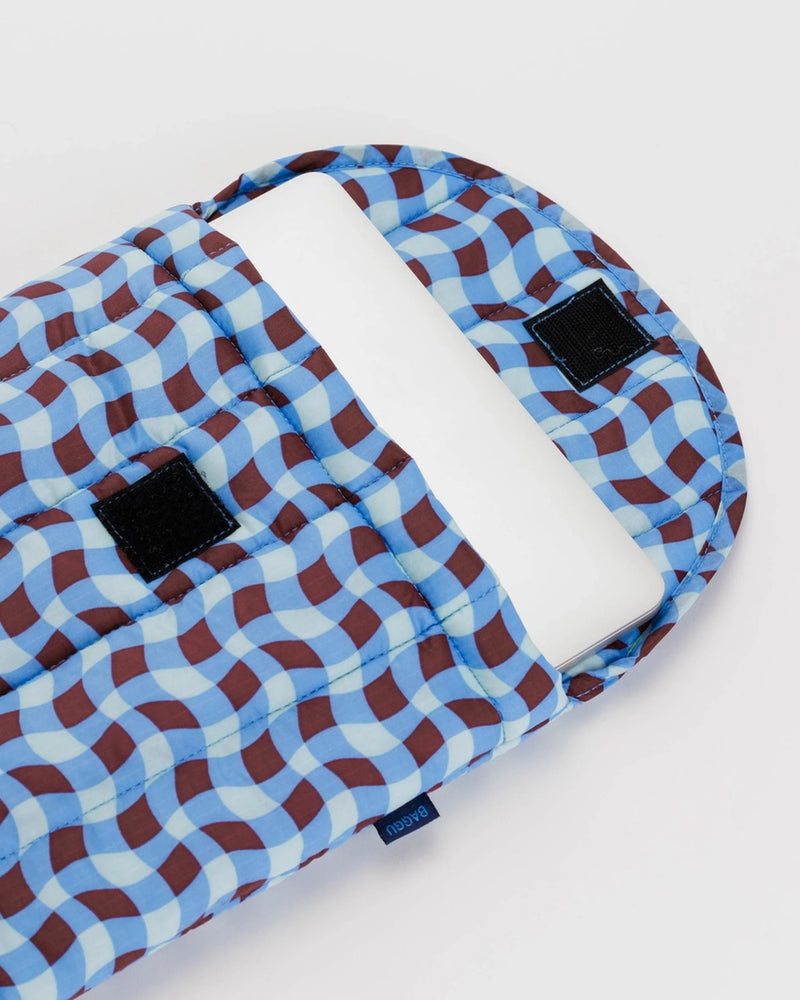 
                      
                        Puffy Laptop Sleeve - Wavy Gingham Blue
                      
                    