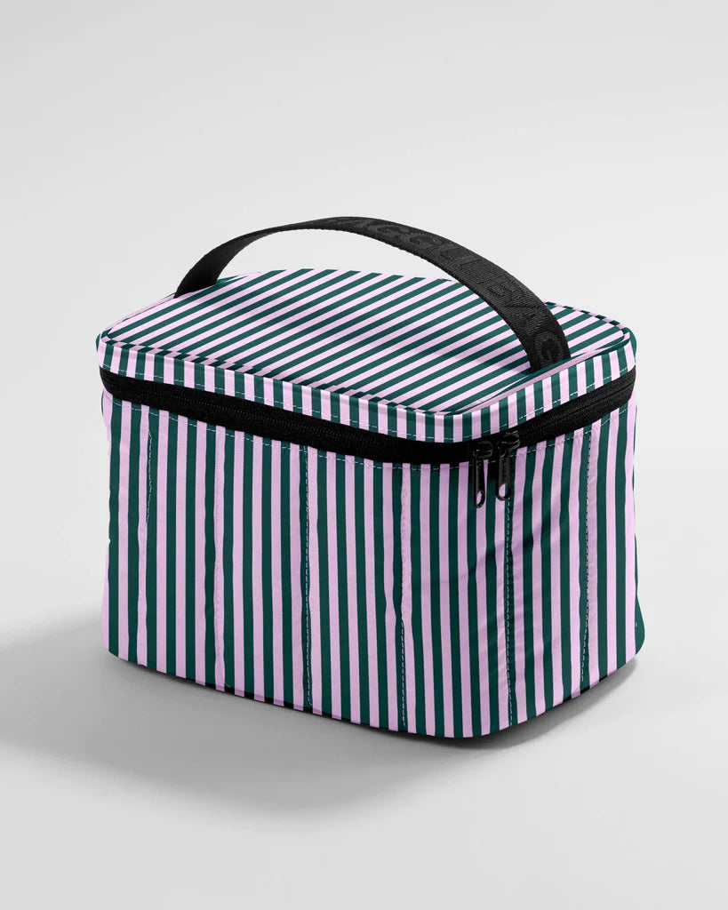 Puffy Lunch Bag - Lilac Candy Stripe