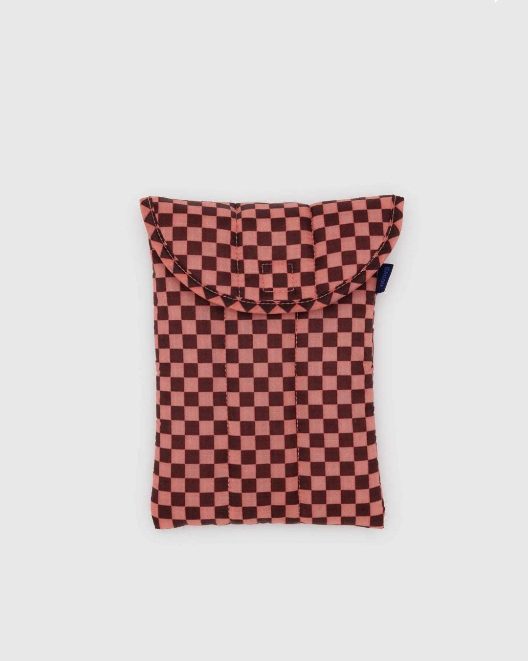 Puffy Tablet Case - Pink Brown Check