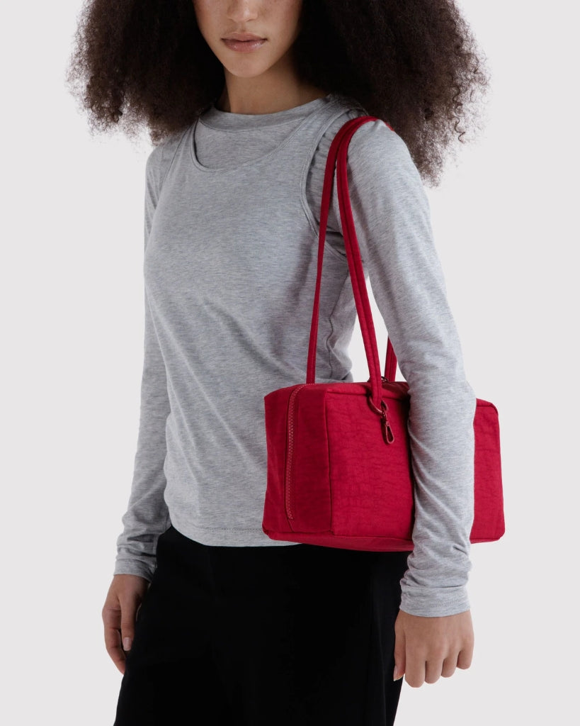 Regular Nylon Bowler Bag - Cherry