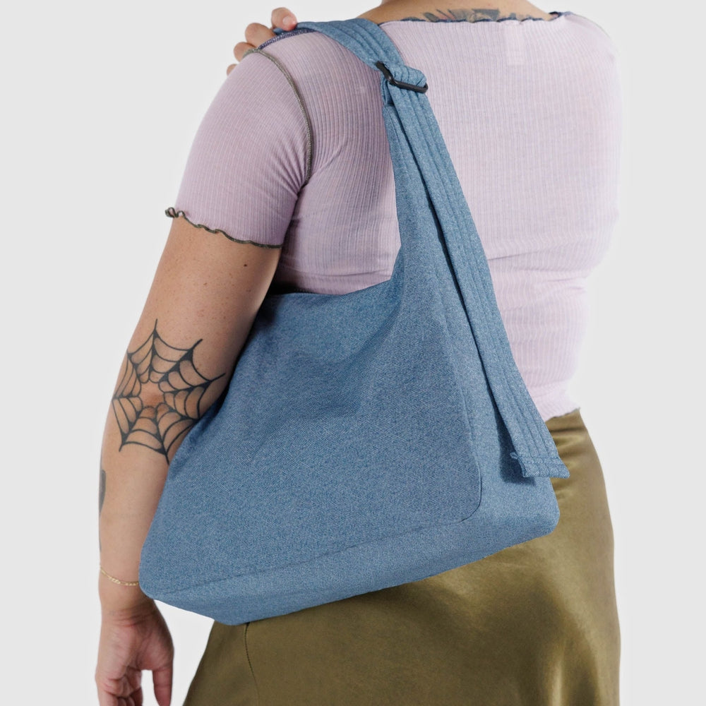 Nylon Shoulder Bag - Digital Denim