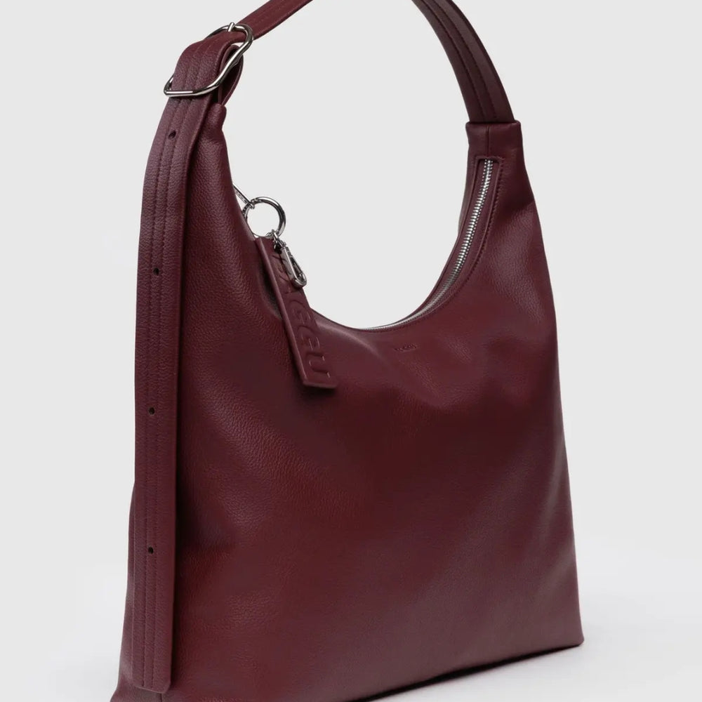 
                      
                        Recycled Leather Shoulder Bag - Mahogany
                      
                    